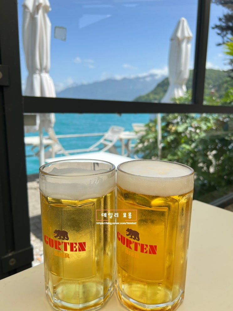  스위스 여행 슈피츠(Spiez) 툰 호수 뷰 이탈리안 레스토랑 맛집 : Riviera by Elio