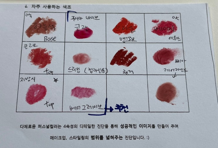  잠실 퍼스널컬러 / 겨울 쿨톤 브라이트 / 색조장인이 운영하는 다채로윤