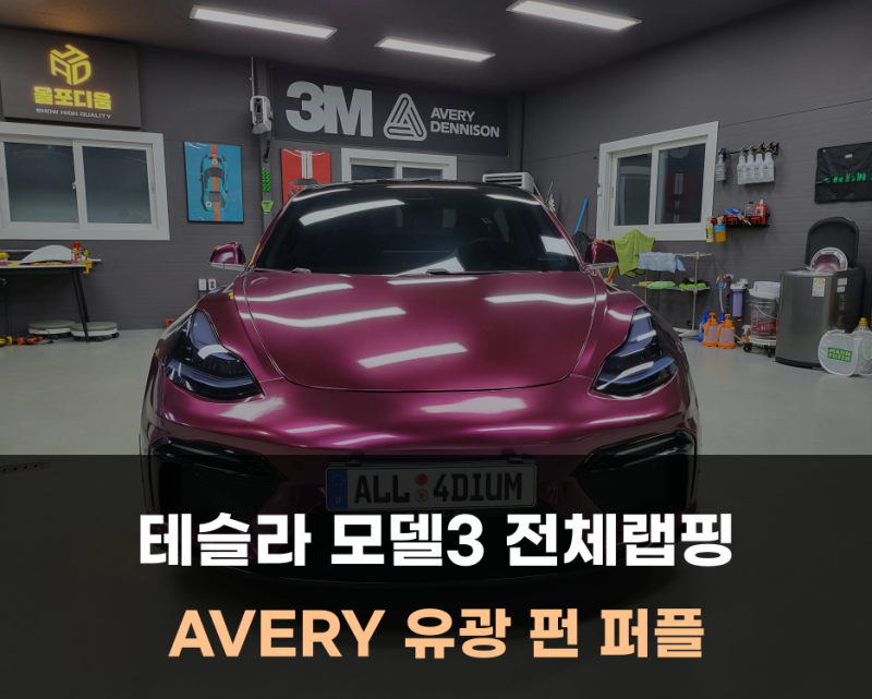 아산 음봉면 / 랩핑 / 테슬라 모델3 전체랩핑 / 테슬라 / 모델3 / 모델 3