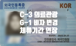 C3_3의료관광비자에서 G1비자(장기요양_치료)변경_체류기간연장 C3_3의료관광비자에서 G1비자(장기요양_치료)변경_체류기간연장