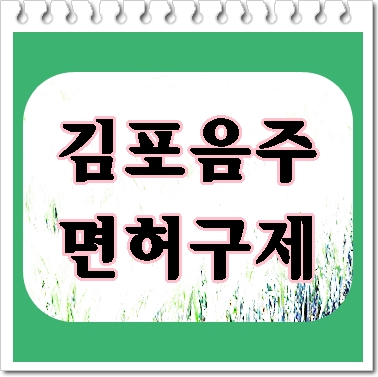  김포 음주운전 소상공인 구제