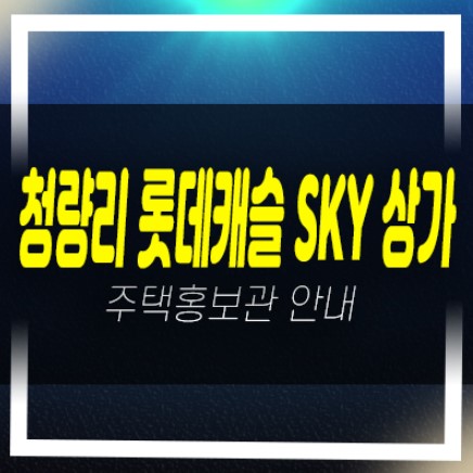  07-01 청량리 롯데캐슬 SKY L-65 전농동 주상복합 상가 분양 및 입점문의 신축현장 견본주택 공급 상담 예약!