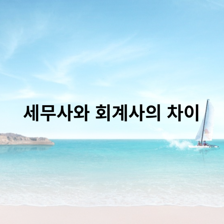  세무사와 회계사의 차이