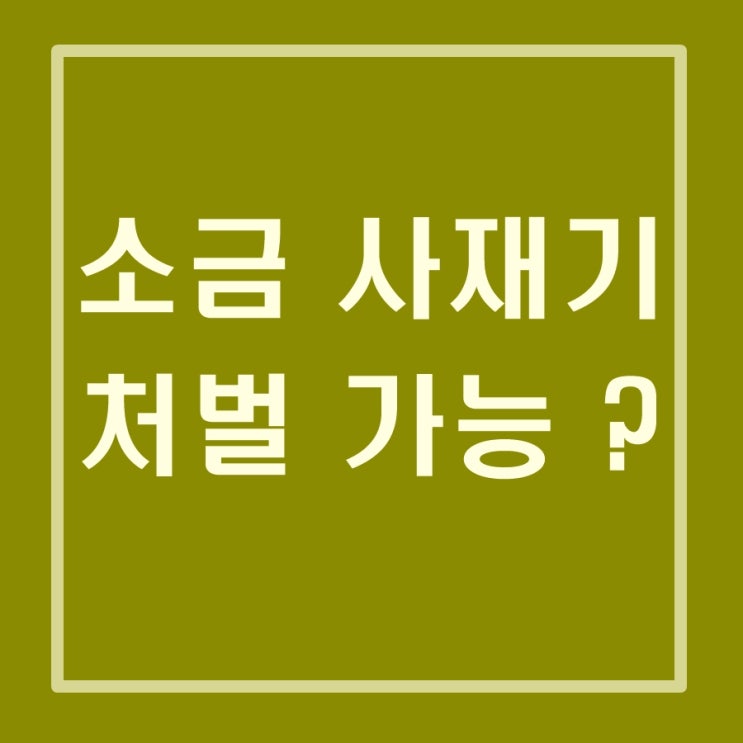  비축 소금사러 오픈런. 소금 사재기업자 처벌가능한가?
