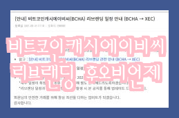  암호화폐 거래소 #업비트, 비트코인캐시에이비씨(BHCA) 하락 어디까지