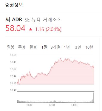  씨 ADR 쇼피 내가 여겨보고 있는 종목