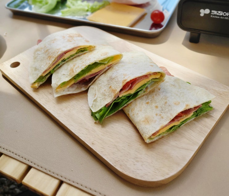  쉽고 간단한 캠핑 요리 추천, 여름 메뉴 아침 메뉴로 좋은 또띠아 요리 만들기
