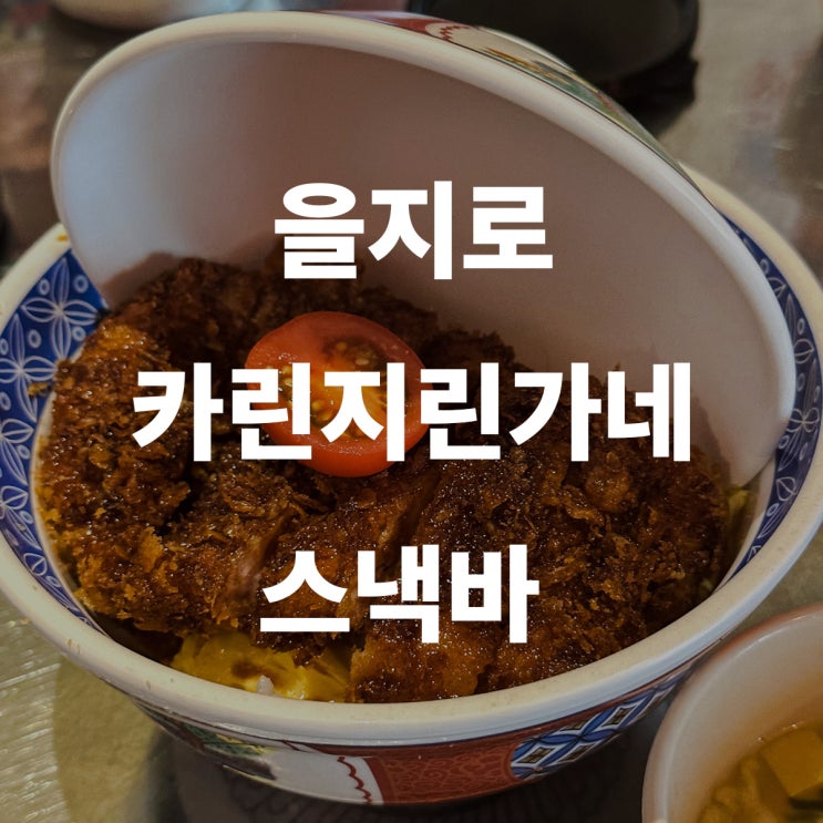  카린지린가네 스낵바 을지로 맛집