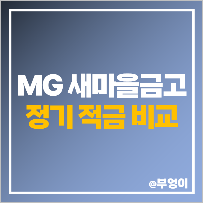 MG 새마을금고 정기 적금 금리 특판, 1년 이자 10.5%, 동대문 더좋은 금고 추천