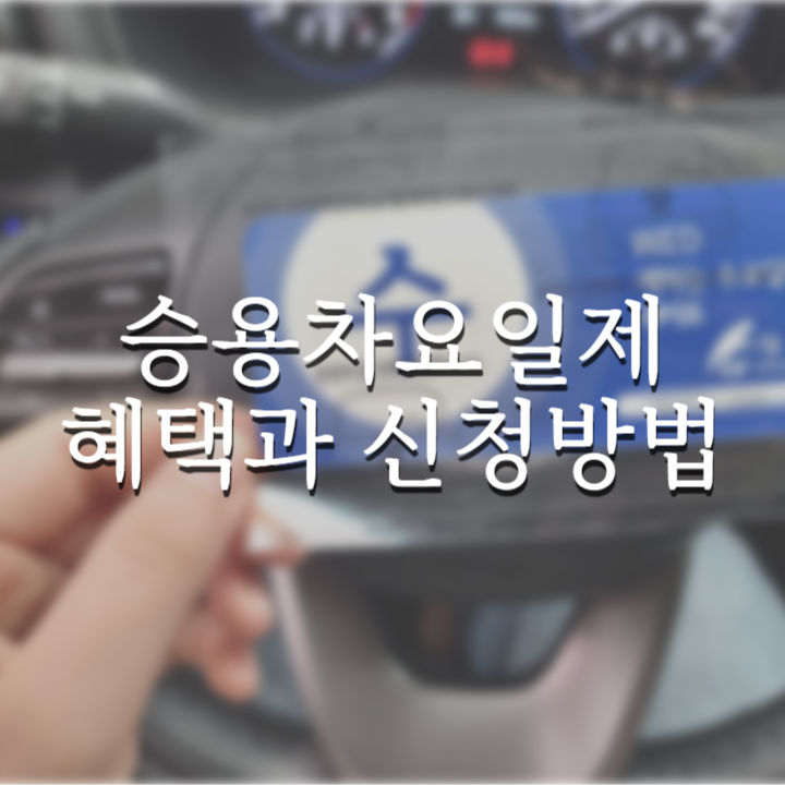  인천 승용차 요일제 신청방법과 감면 혜택