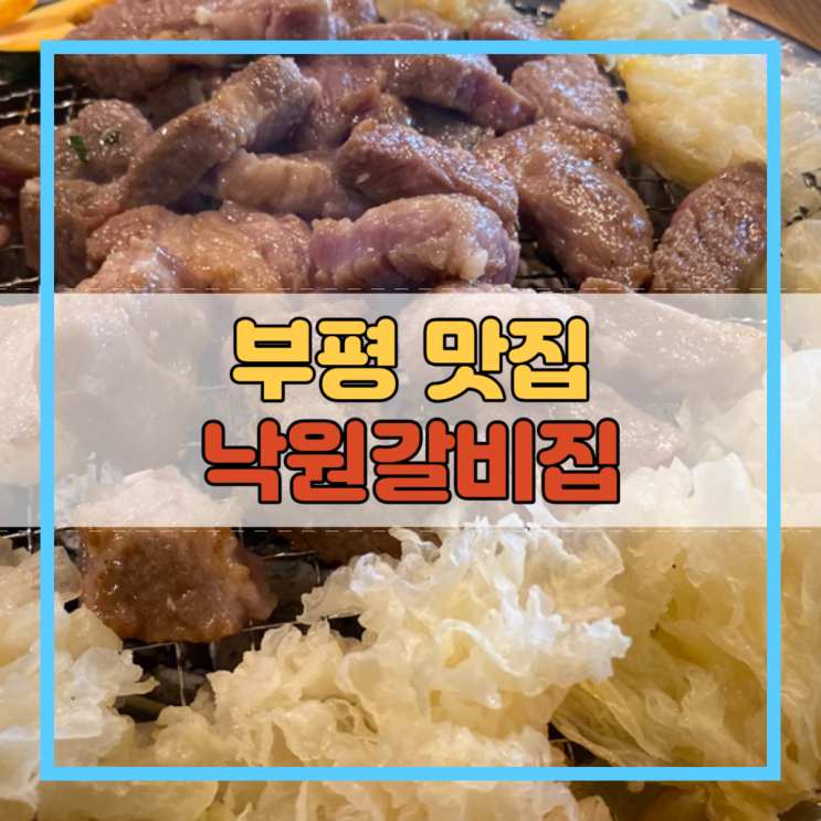  부평 맛집 고기집 갈비 회식 모임 데이트 장소 핫플 낙원갈비집