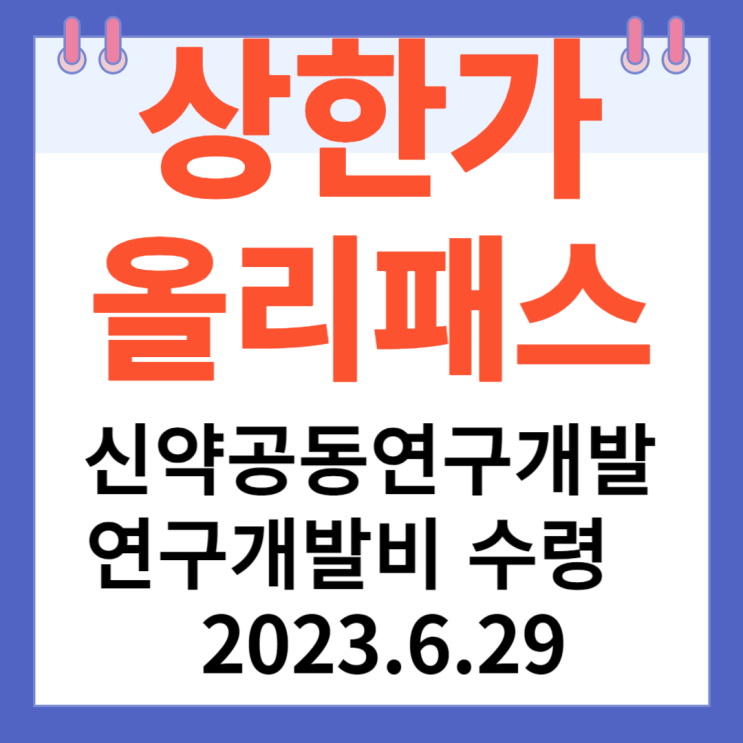 올리패스 주가차트 "신약 공동연구개발 연구개발비 수령"