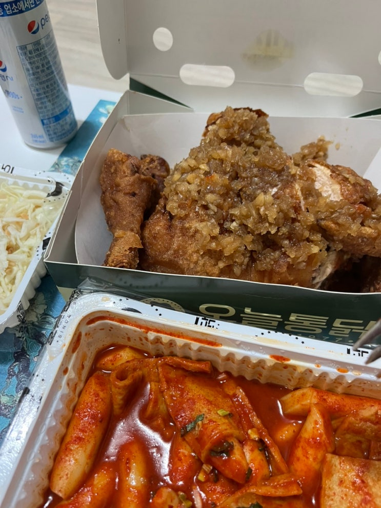  수유역맛집 오늘통닭 수유본점 마늘통닭 포장 후기