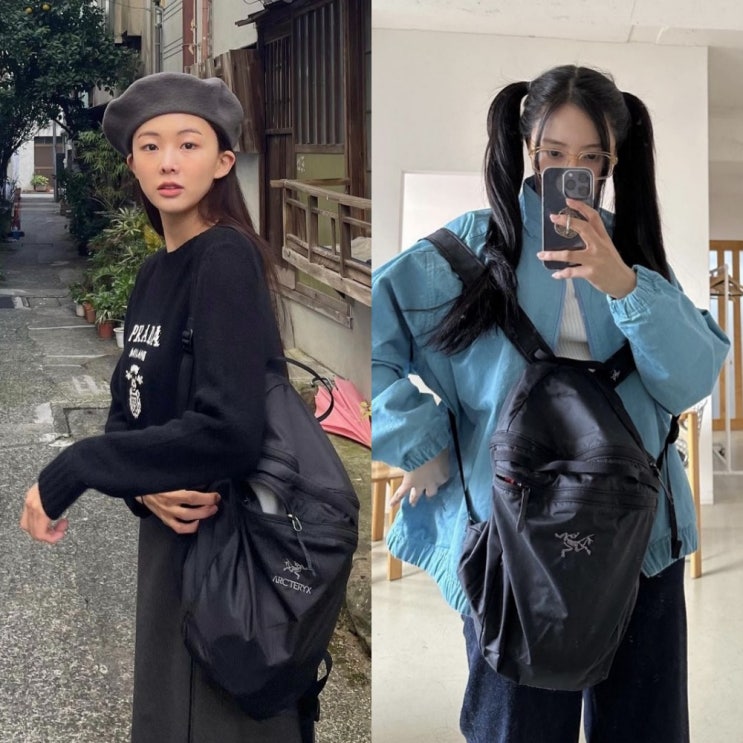  금새록 효민 최애템! 아크테릭스 헬리아드 15 블랙 백팩 여성 가방 추천