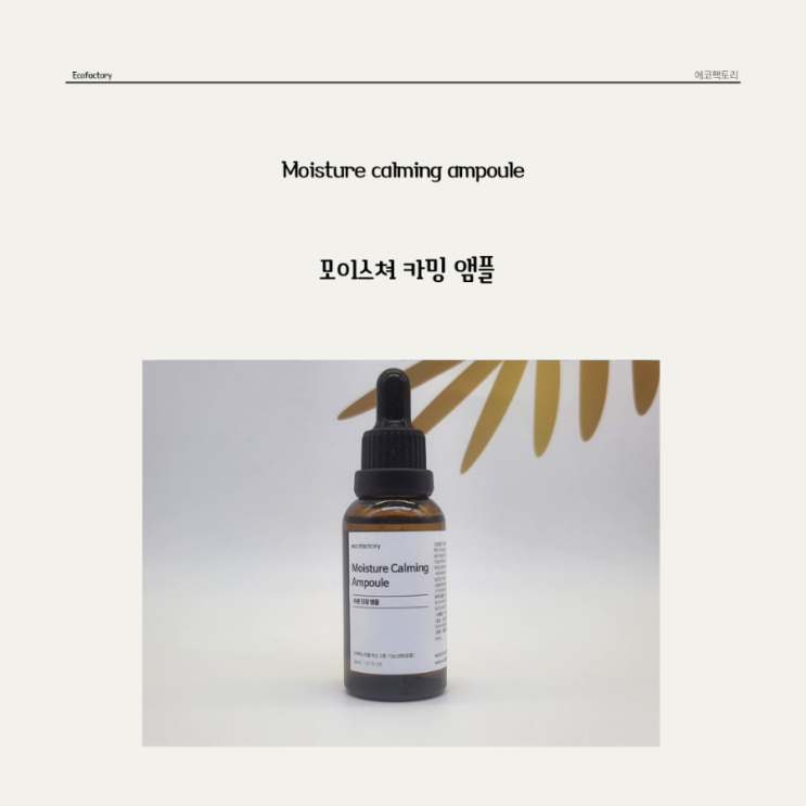  더위에 지쳐 울긋불긋 성난 피부진정에 에코팩토리 * 모이스쳐 카밍앰플