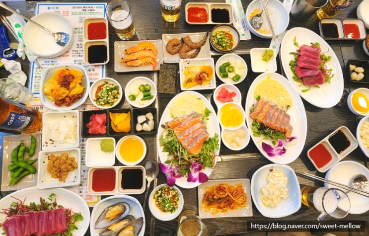  부천 회 맛집 스끼다시 잘 나오는 신신수산에서 모듬회 랍스타 독도새우 솔직후기