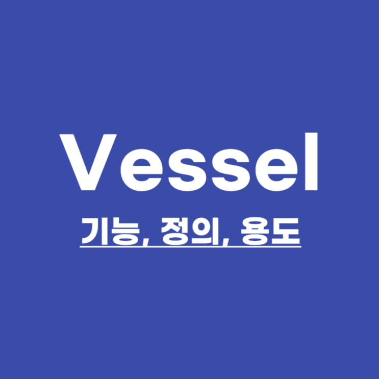  베셀(Vessel) 기능, 종류, 정의