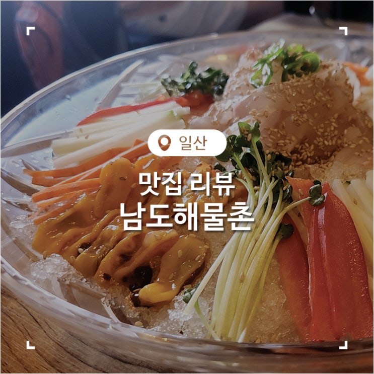  일산 물회와 멸치회무침이 맛있었던 백석 맛집 남도해물촌