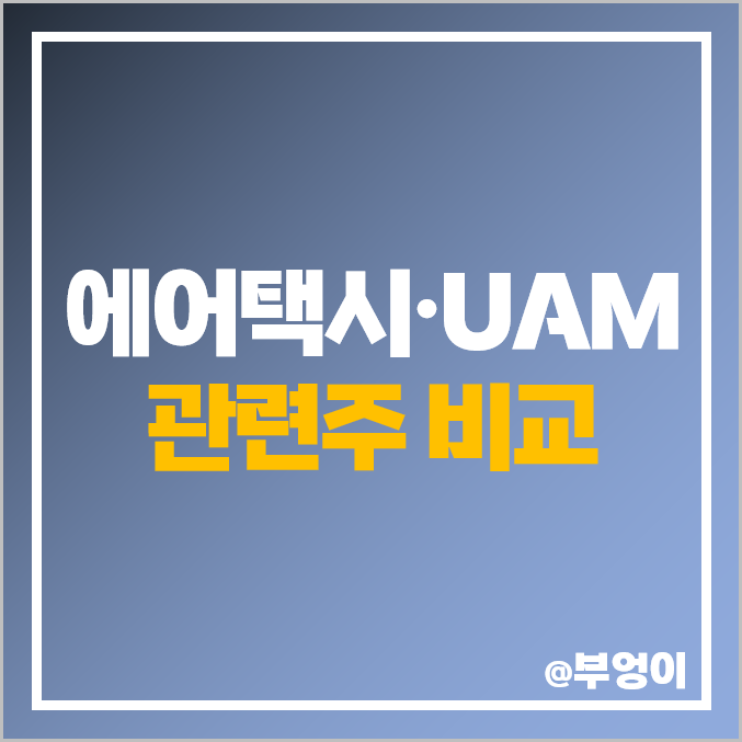 도심형 항공 모빌리티 UAM 관련주, 에어택시 주식