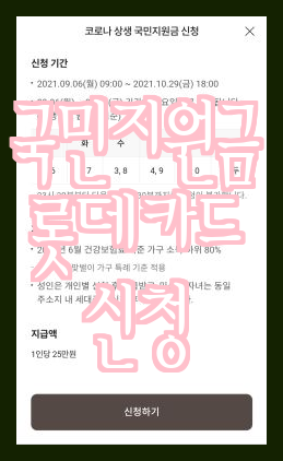 임산부 국민행복카드 롯데카드 신청후기