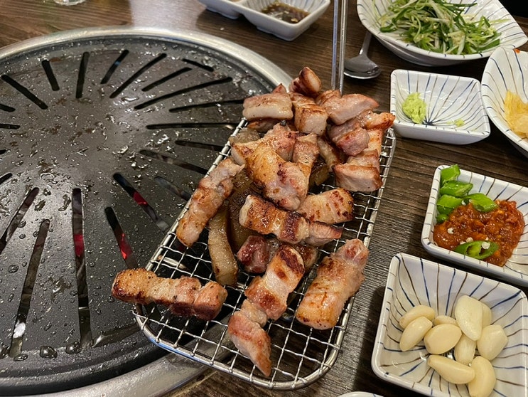  김해 삼계동 구지봉 고기집 맛집 단체 회식 추천 숙성 삼겹살 내돈내산