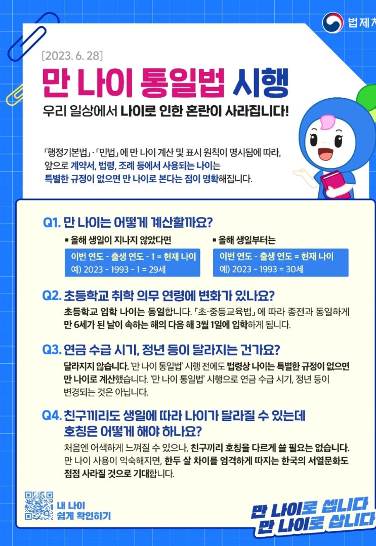  만나이 통일법 시행일 계산 해보기