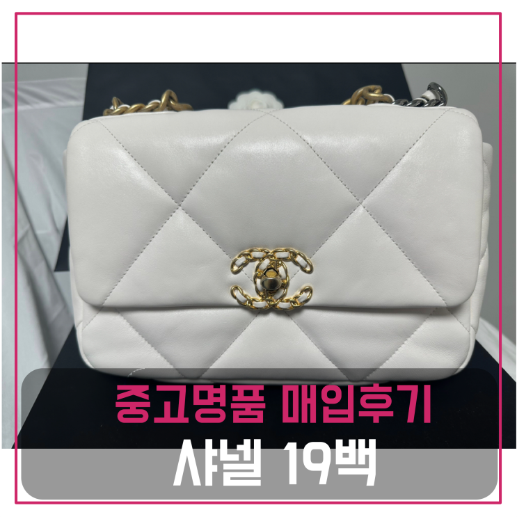  럭션 샤넬 19백 화이트 매입