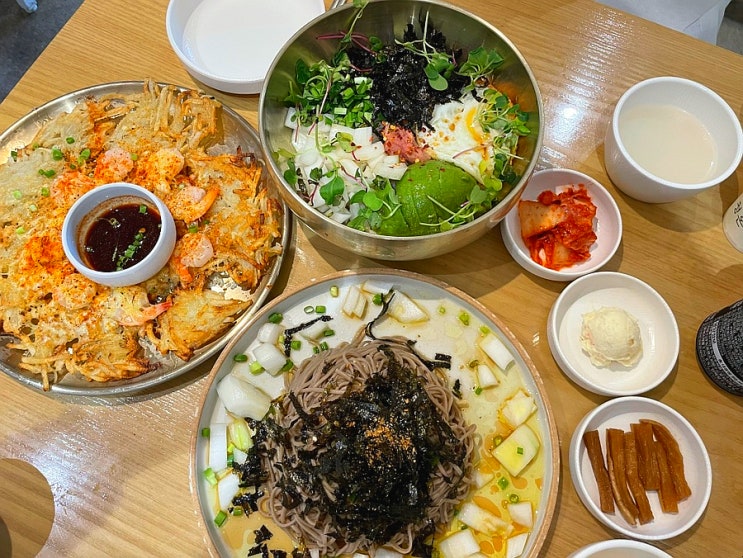  경주황리단길맛집 인스타핫플 육회비빔밥 들기름간장메밀국수 , 한식맛집 : 청온채