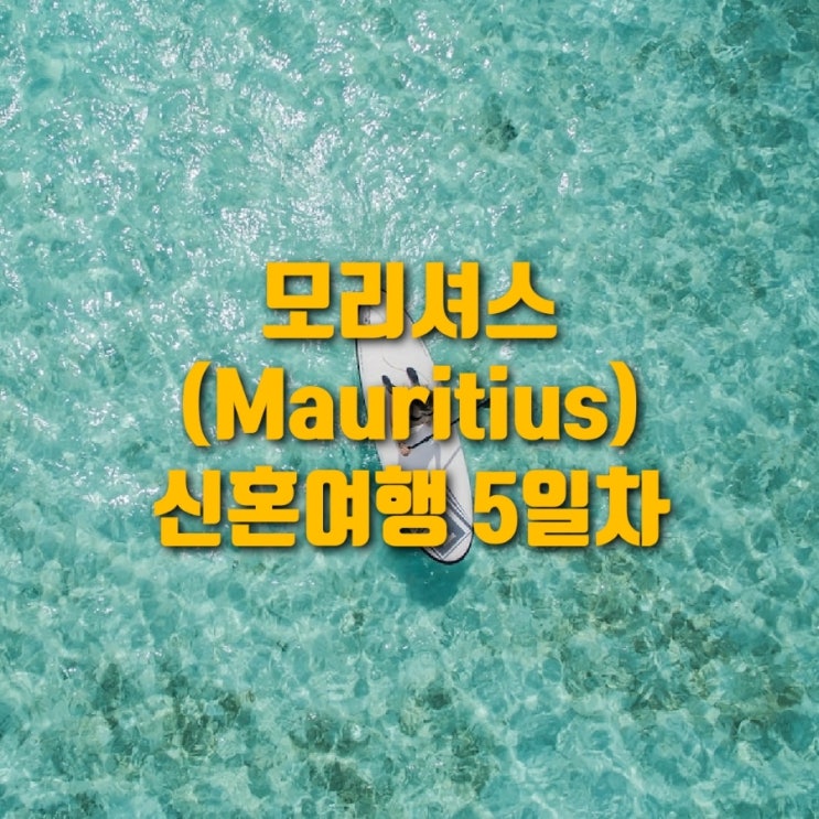  [여행] 두바이&모리셔스 신혼여행 :: 모리셔스 5일차, 카노니에 비치컴버 즐기기 