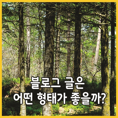  블로그 글은 어떤 형태가 좋을까?