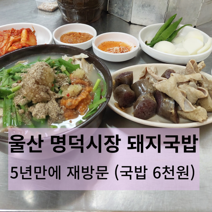 울산 동구 명덕시장 돼지국밥 -고모집 (5년 만에 재리뷰)
