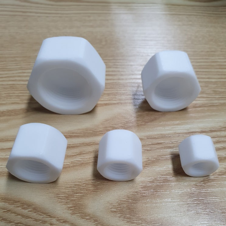  PTFE 테프론 너트 캡 PT NPT 플러그 클로저 마개 뚜껑 plug 마감 teflon 암나사캡 암나사탭 Female cap closure