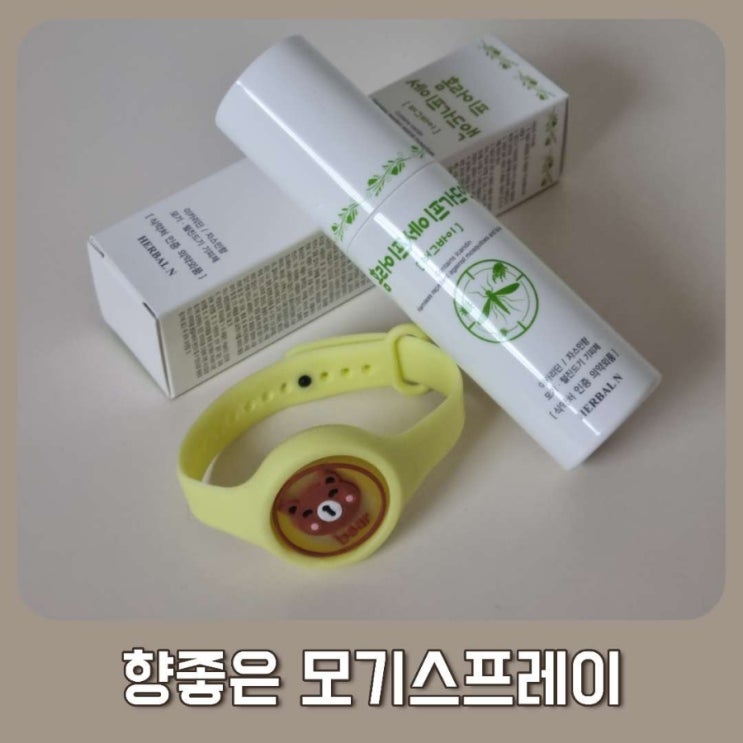  모기스프레이 몸에 뿌리는 모기약과 팔찌 세트