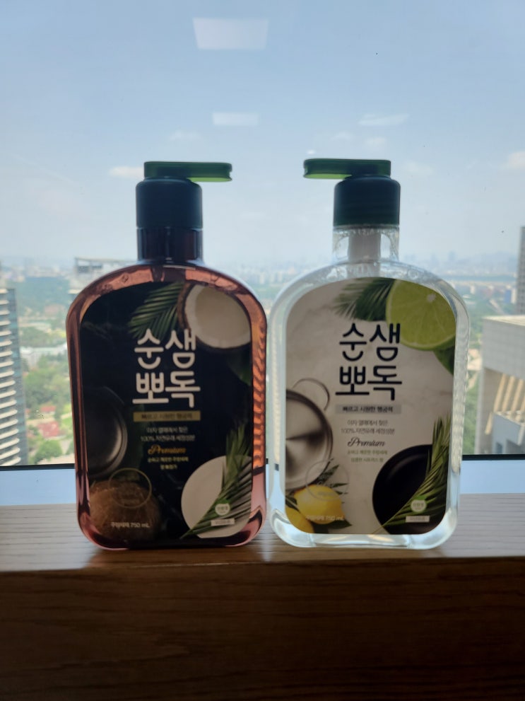  잔류세제가 적어 빠르게 세척할수 있는 순샘 뽀독 주방세제