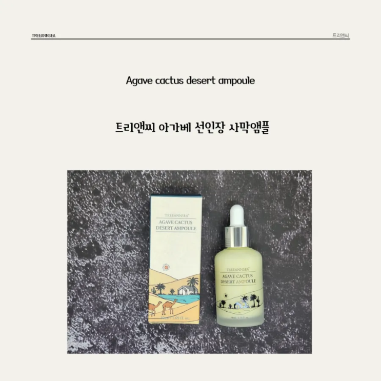  수분을 머금은 블루 아가베선인장 추출물이 들어있는 * 트리앤씨 아가베 선인장사막앰플