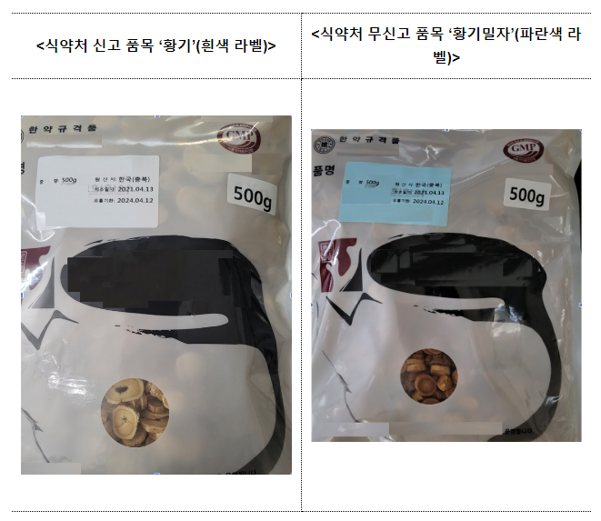 식약처, 무허가 한약재를 제조·판매한 업체 적발 식약처, 무허가 한약재를 제조·판매한 업체 적발
