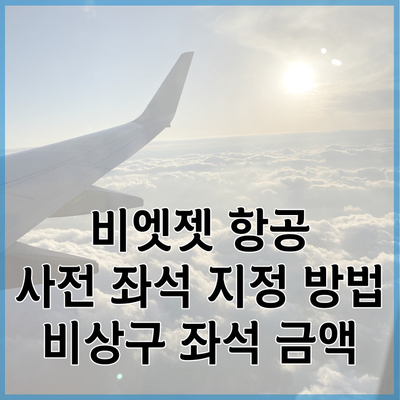  비엣젯 항공 비상구 좌석 지정 방법 아이와 여행 시 참고할 점