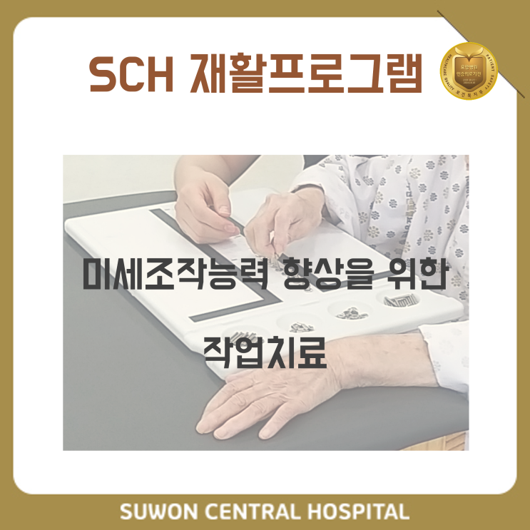  수원요양병원추천, 중점재활요양병원추천, 재활과 요양을 동시에!! : 미세조작능력 훈련