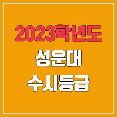 2023 성운대학교 수시등급 (예비번호, 성운대)