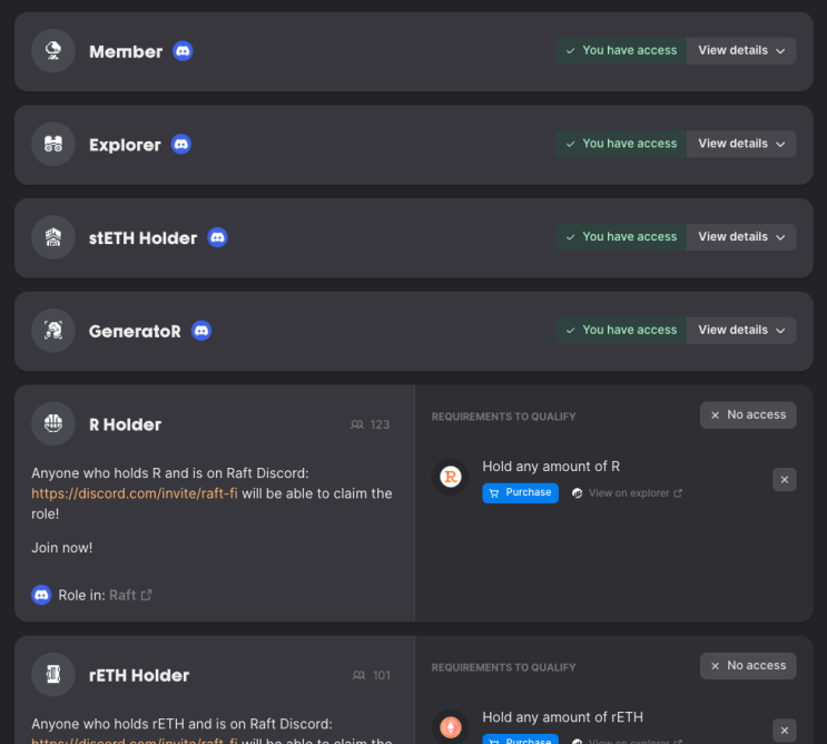  LSDFi - Raft Finance, discord role 까지 받자!