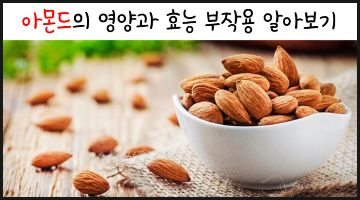  아몬드의 영양과 효능 부작용을 알아보자