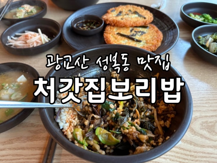  광교산 보리밥맛집 처갓집보리밥 (성복동)