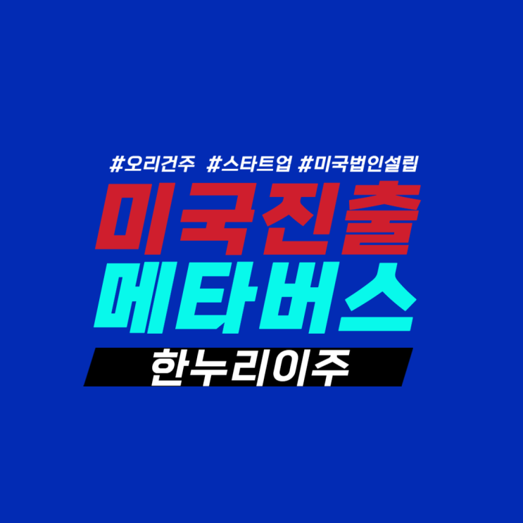  메타버스 스타트업 오리건주 미국법인 설립