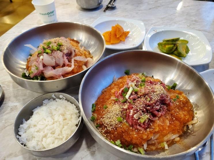  [대구 맛집] 달서구 월성동 육회 물회 맛집 현수산회도매 서대숙성한우 / 한우와 회를 같이 즐기는 집