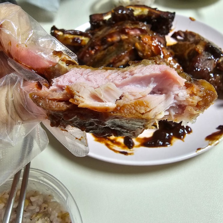  마켓컬리 오리지널 바베큐 폭립 먹어봤습니다!