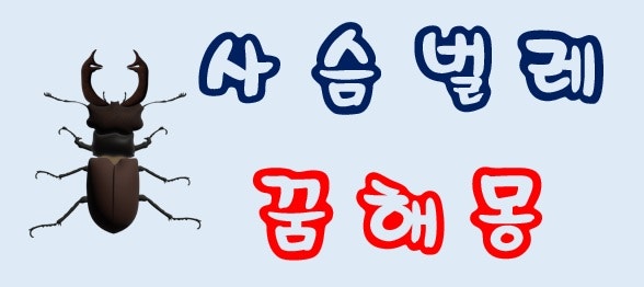 [사슴벌레꿈] 사슴벌레꿈해몽