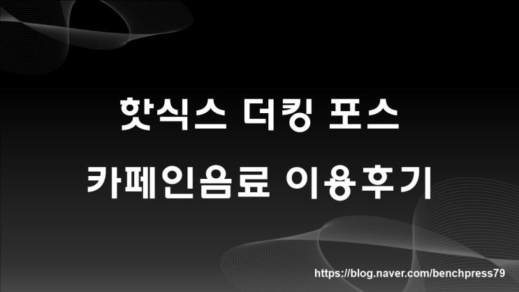  HOT6 더킹 포스 카페인음료 이용후기