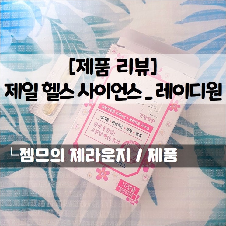  <약 리뷰> 레이디원 _ 새로 나온 생리통 약