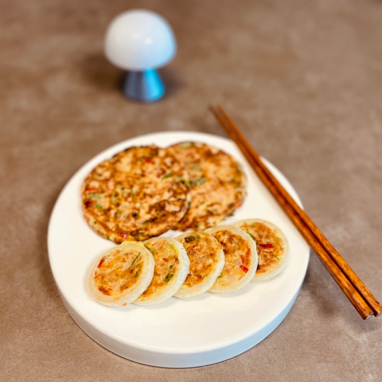  참치캔 요리 양파전 만들기 참치야채전