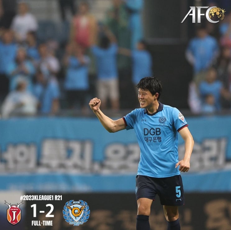 [K리그1] <b>장성원</b> 황금 왼발 극장골 <b>대구</b>, 제주 원정에서 대역전극
